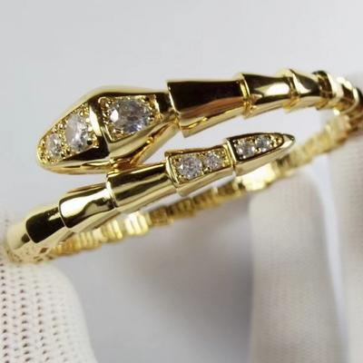 Spirit Snake Bracelet Women's Thick Layer Head and Tail Diamond Live Mouth Spring Bracelet