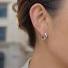  Minimalist Stainless Steel Woven Texture Earrings for Women Autumn Winter Style Daily Wear Fashion Waterproof  Jewelry