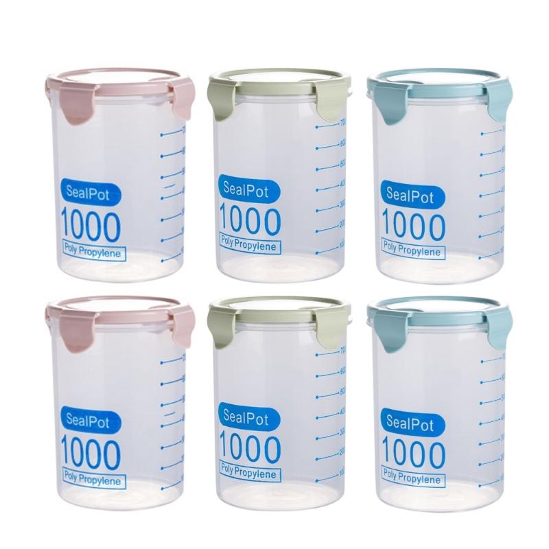Leakproof Plastic Containers Multipurpose Transparent Kitchen Storage Solution Canister For Cereal Baking Supplies