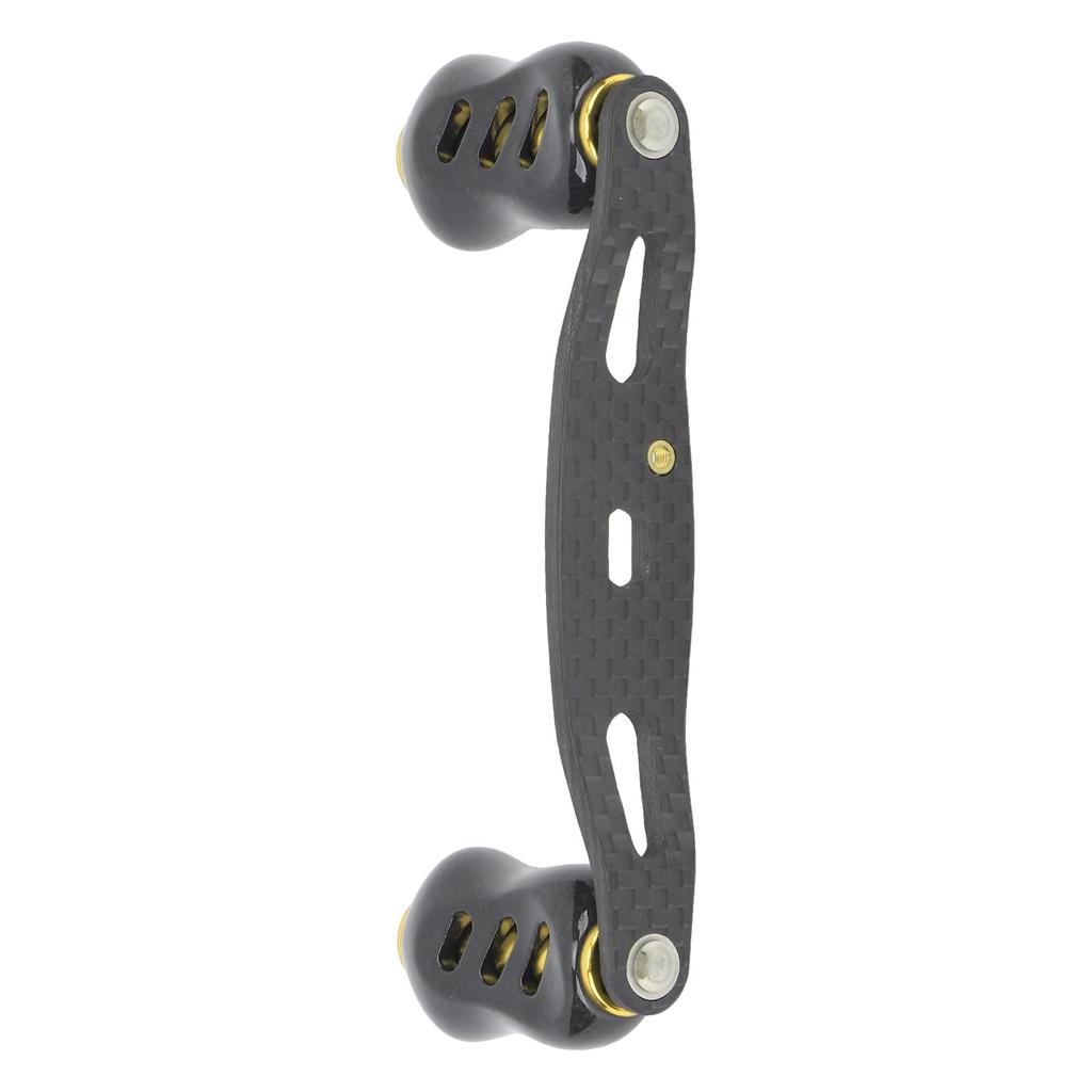 J-ouuo Fishing Reel Handle, 85mm Carbon Fiber Double Handle, Baitcasting Replacement, D S A (Gold)