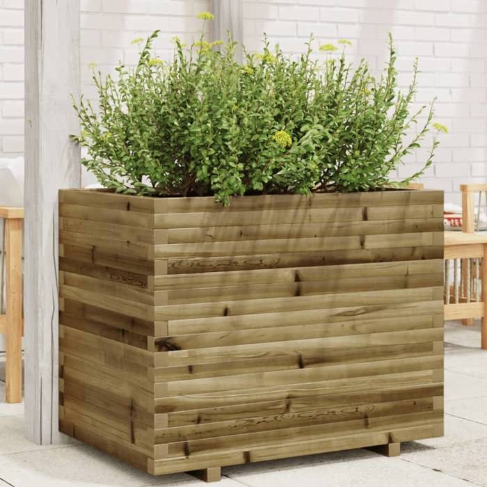 VidaXL Jardinière 90x60x72 cm bois de pin imprégné, jardinière d'extérieur, bac à fleurs, bac à tomates, jardinière de 3282648