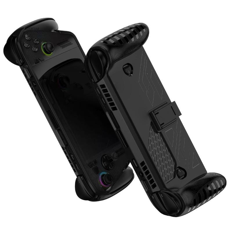 Flexible Silicone Protective Cover With AntiScratch Tempered Glass Film Portable Carrying Case For Video Game Consoles