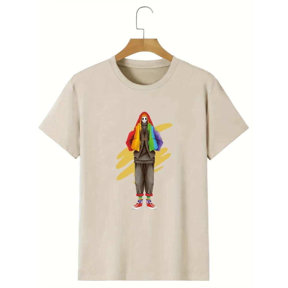 Men's Casual Crew Neck Short Sleeves T-Shirts For Summer