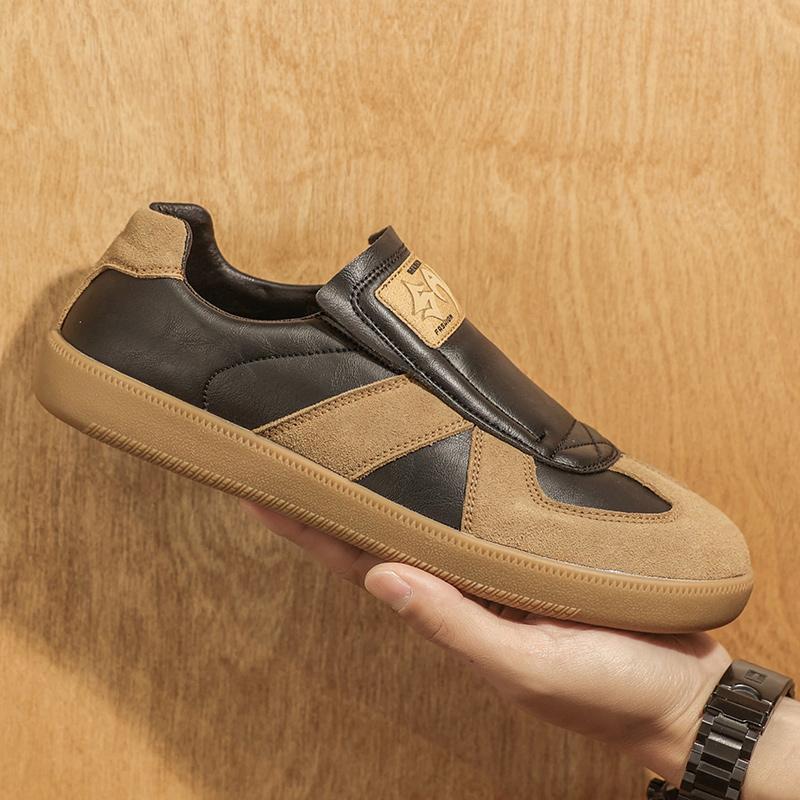 Fashion Youth Fashion Men's Leather Casual Shoes Simple Style Male Sneakers Outdoor Tenis Masculino All-match Men Skateboard Footwear