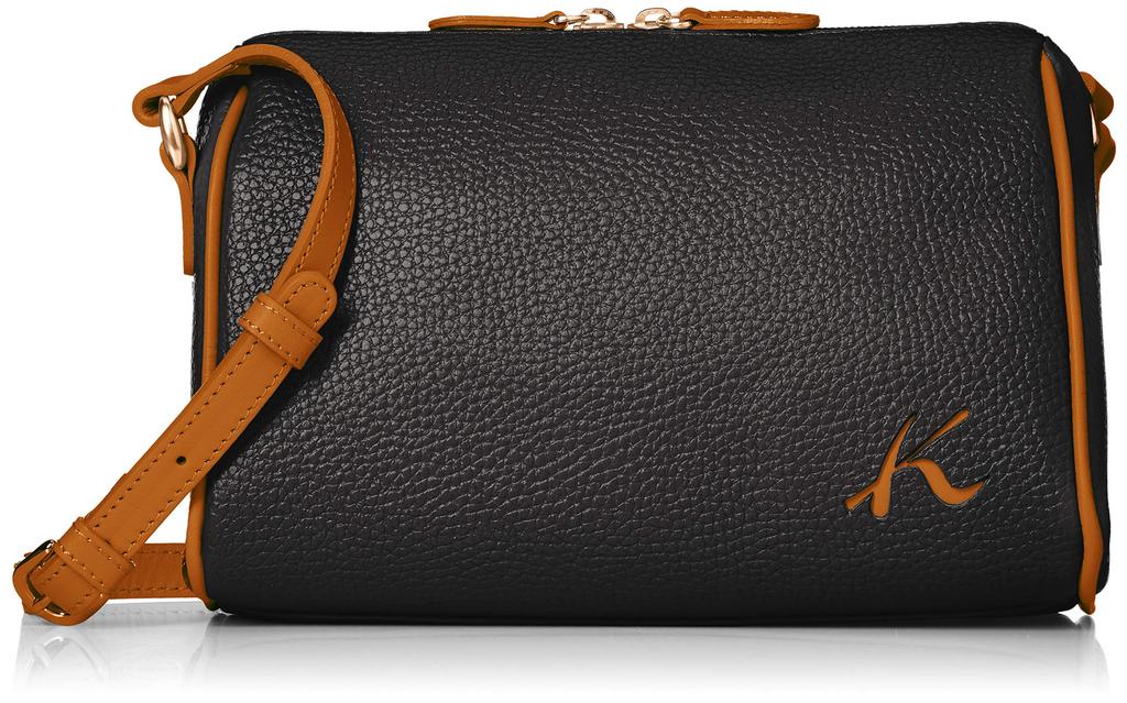 Kitamura R-0613 Crossbody Shoulder Bag, BlackCamel, 15611