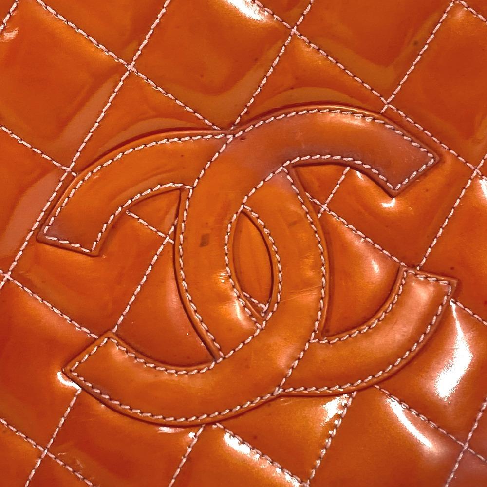 CHANEL Quilted Matelasse CC logo Handbag Tote Bag Shoulder Bag enamel pink