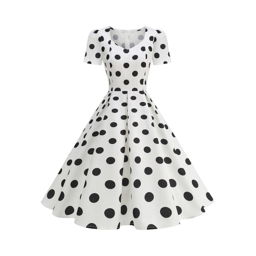 Women's Fashion Color Short Sleeve Dress