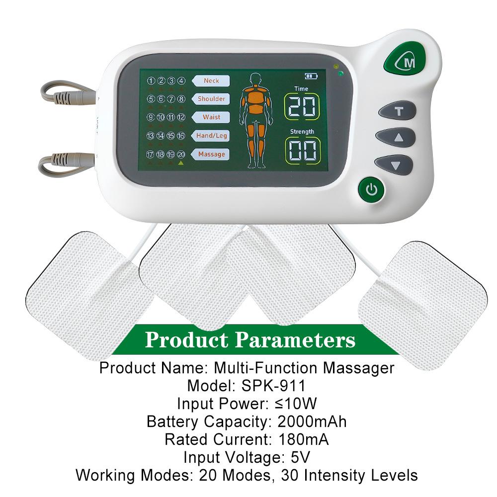 Dual Output TENS/EMS Massage Stimulator: Full-Body Muscle & Meridian Therapy