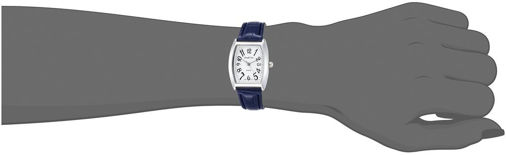 Arias Amalfidia Analog Waterproof Watch with Leather Strap and White Black Tonneau-Shaped Dial, A35L28, Women's,