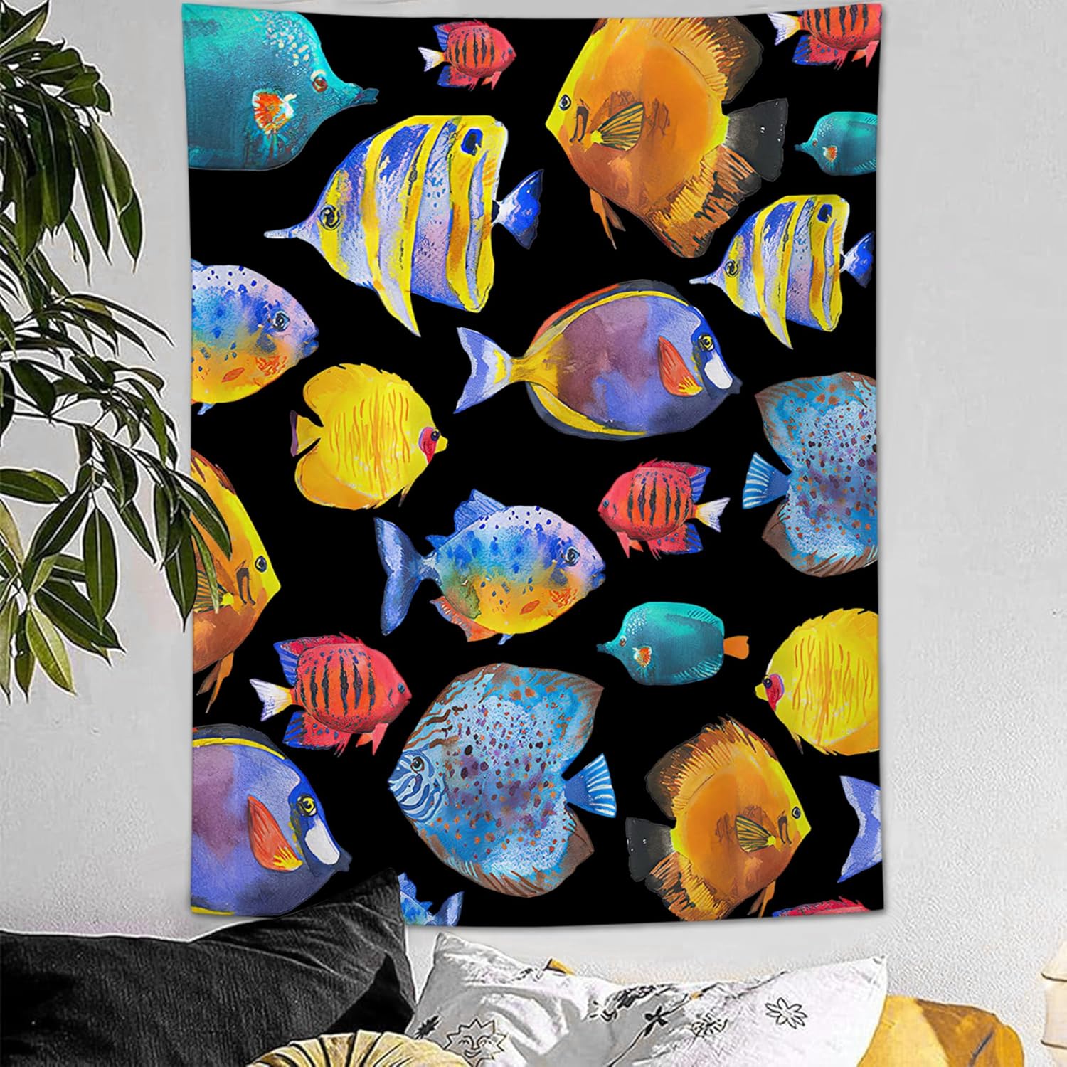 

Sugar Skull Tapestry Horror Skeleton Tapestry Wall Hanging for Bedroom Rose Skull Tapestries Aesthetic Wall Decor for Home Dorm 74x94cm(29x37in)