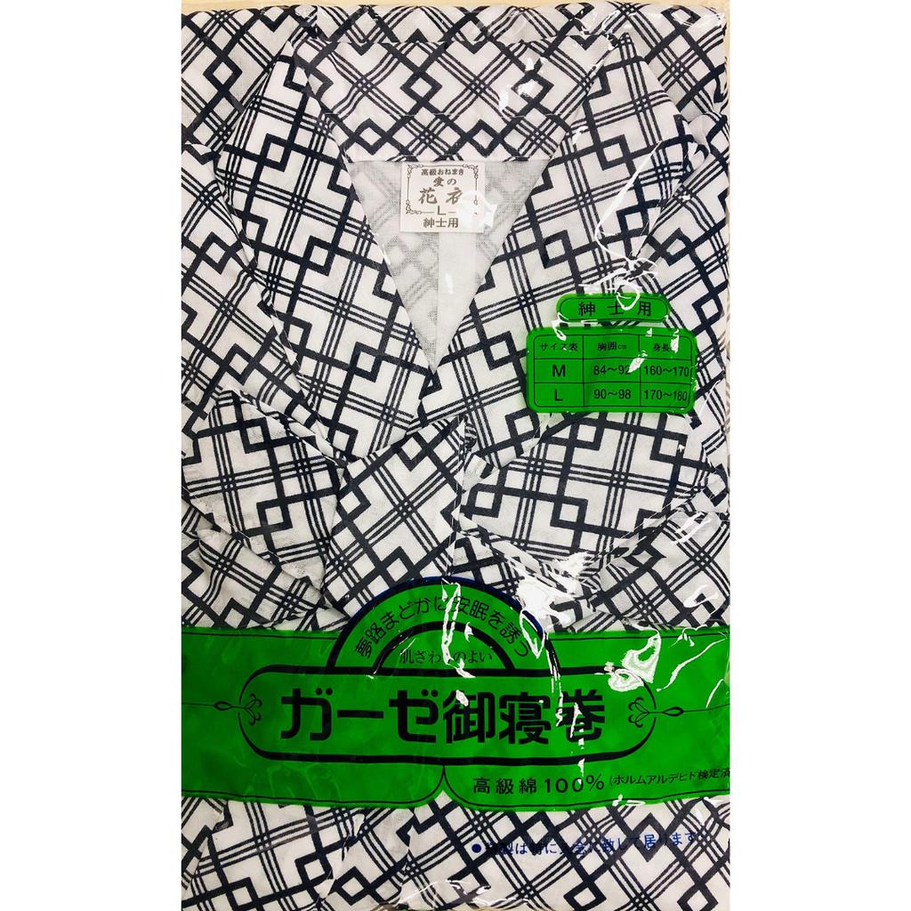 Yagisei Gauze Floral Size Made In Japan Sleepwear, Pattern-Selected, Double-Layer Gauze, Pajamas, Men's L,