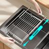 Adjustable Sink Drain Basket Non-Slip Dish Drying Rack Tableware Storage Shelf  Basin