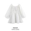 2025 Spring Women's Off-Shoulder Cut-Out Dress: European & American Fashion Style