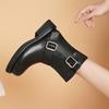 2025 Leather Thick-soled Heightening Martin Boots Women's Medium Tube Thick-soled Versatile Retro Style Short Boots Platform Shoes Versatile
