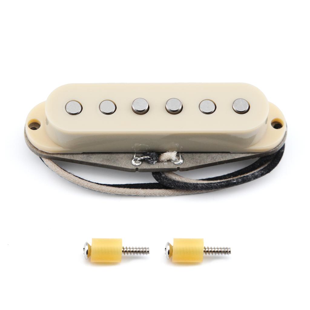 FLEOR 1pcs Electric Guitar Pickup Single Coil Alnico 5 Vintage Staggered ST SSS Fiber Bobbin Guitar Parts 52mm