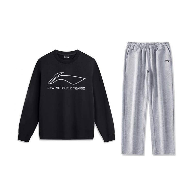 Li Ning Casual Sportswear Unisex Black+Light Heather Gray AWDTD13-1+AKLU881-2