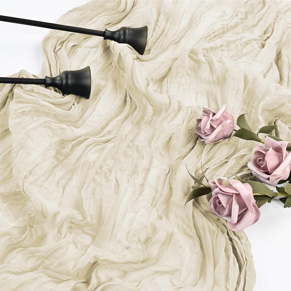 

Dusty Blue Gauze Boho Table Runner Rustic Semi Sheer Fabric Cheese Cloth Table Runner Birthday Party Wedding Bridal Shower Decor 90x180cm