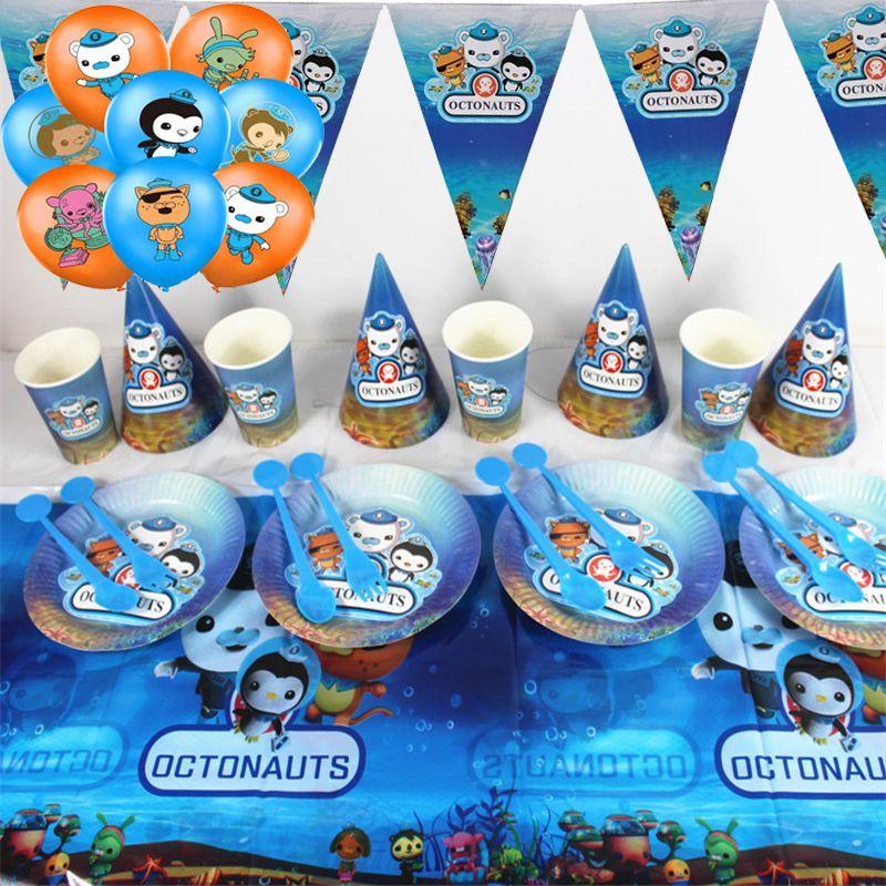 Birthday Kids Octonauts Party Supplies Decor Balloon Cup Plate Tableware Banner