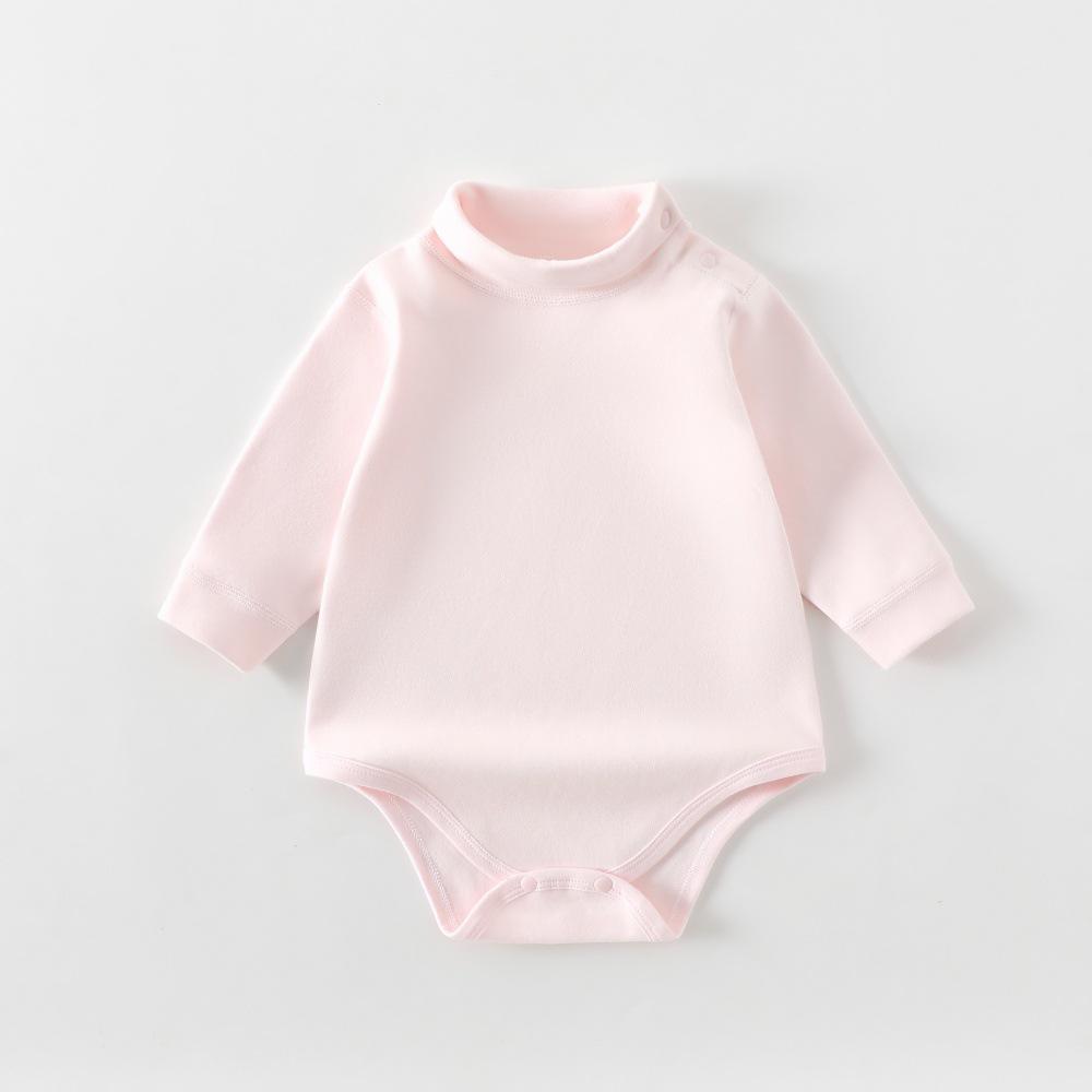 

Unisex Baby Velvet Onesie - 280g Soft Triangle Bodysuit for Autumn/Winter 66 рожевий