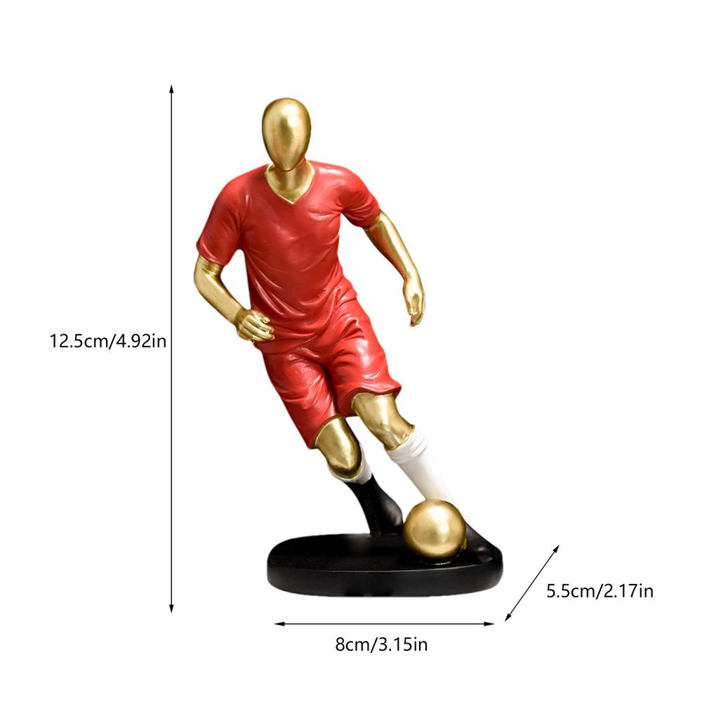 Soccer Team Figurine Resin Football Player Figurine Miniature Football Boys Model Home Art Football Decoration For Wine Cabinet