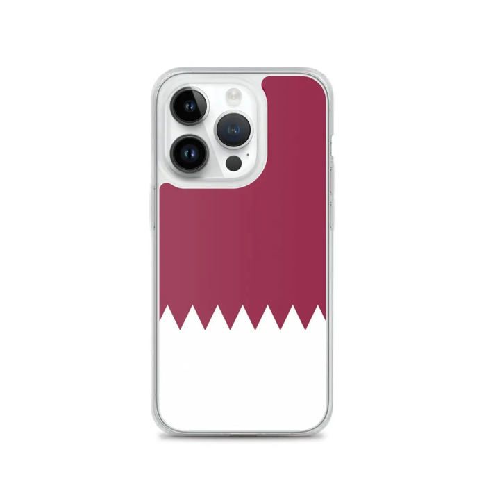 Coque iPhone - Qatar - Drapeau - Souple - Multicolore - TPU Transparent