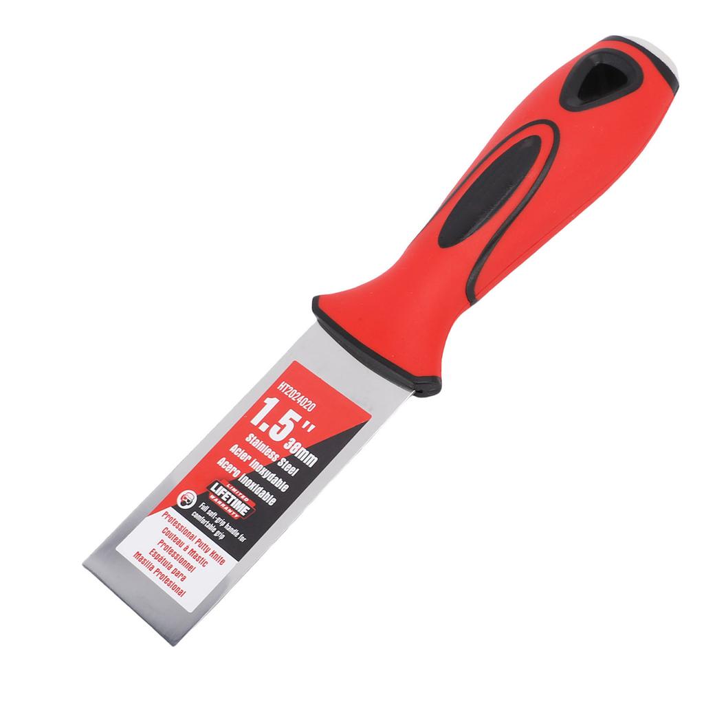 Drywall Paint Scraper Tool 1.5 Inch Double Color Handle Stainless Steel Drywall Putty Scraper Tool