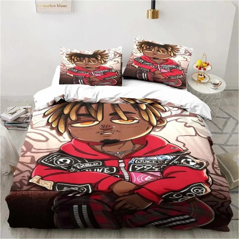 Rap Singer Juice Wrld 3D Print Bedding Set Single Twin Full Queen King Size Bed Set Adult Kid Bedroom Bedding Gift