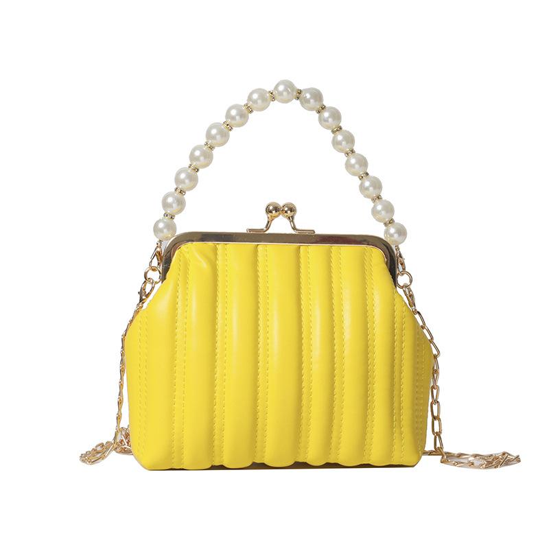 Fairy bag summer 2025 new fashion messenger shell bag ins Internet celebrity small fragrant wind pearl handbag pu