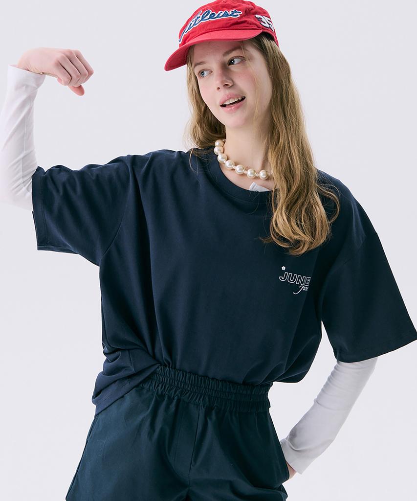 JUNEJUNE SPACE Vol11.Basic Logo T_Navy(Vol11.Basic Logo T_Navy)