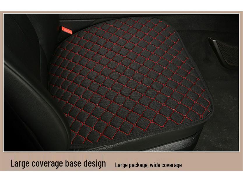 Linen Car Seat Cushion & Backrest Set - Universal, Anti-Slip, Comfortable for All Seasons