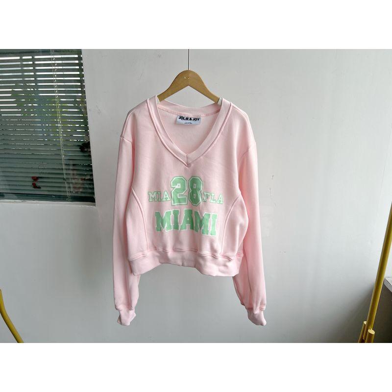 

2 Настенный 1-4 Корейский сериал Простой омолаживающий розовый короткий худи на флисовой подкладке Осенний V-образный вырез с принтом Топ для сына и матери H25-4 Pink S