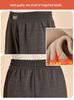 Chic Grandma Plus Size Woolen Pants, Fleece-Lined for Autumn/Winter 