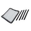 Black RV Breathable Mesh Screen With 75% Sun Shade And 16.25 Mesh Density For Roof Ventilation Protection 41x41c
