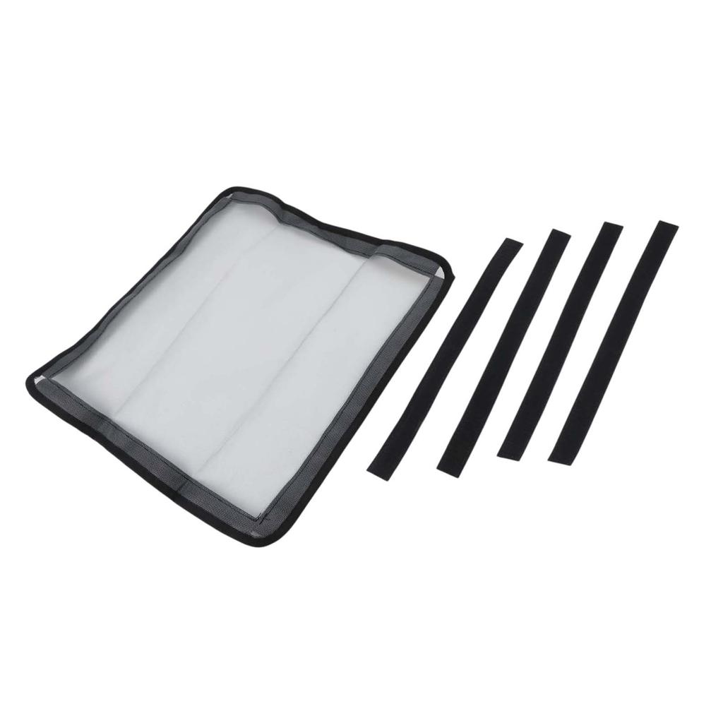 Black RV Breathable Mesh Screen With 75% Sun Shade And 16.25 Mesh Density For Roof Ventilation Protection 41x41c