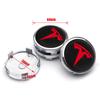 4pcs 56/60mm Car Wheel Center Cover Sticker Tire Hub Cap Badge Covers For Tesla Model 3 Model S Model X Model Y Coil Accessories