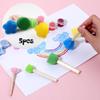 5pcs Child Interactive Puzzle Toys Children Drawing Toy Graffiti Assistance Tool Paint Brush Sponge Brush Finger Painting Parent