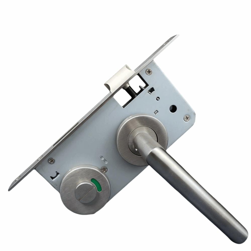 Black Color Public Toilet Lock Nylon Plastic Stainless Steel Deadbolt Dressing Room