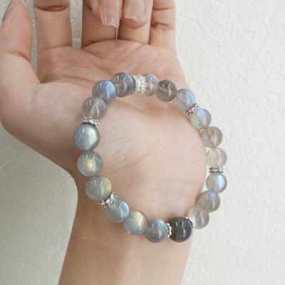 Natural Moonstone Zircon Beaded Bracelet Women's Simple Fashion Temperament Bracelet Personality Niche Versatile Jewelry