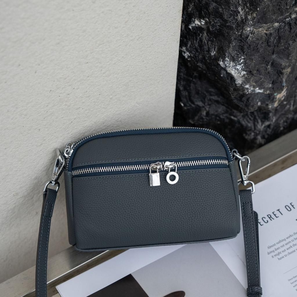 TOGO Top-Grain Leather Crossbody Bag for Women - Versatile Shell Shoulder Purse for Commute, Campus & Casual Outings