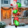 8 FT Christmas Inflatable Climbing Santa Claus Xmas Holiday Party Blow Up Inflatable Christmas Hanging Inflatables Decoration