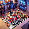 Retro Car & Rock Bar Themed Rug, Non-slip Rug, Suitable for Living Room, Bedroom, Game Room, Computer Room and Home Décor.