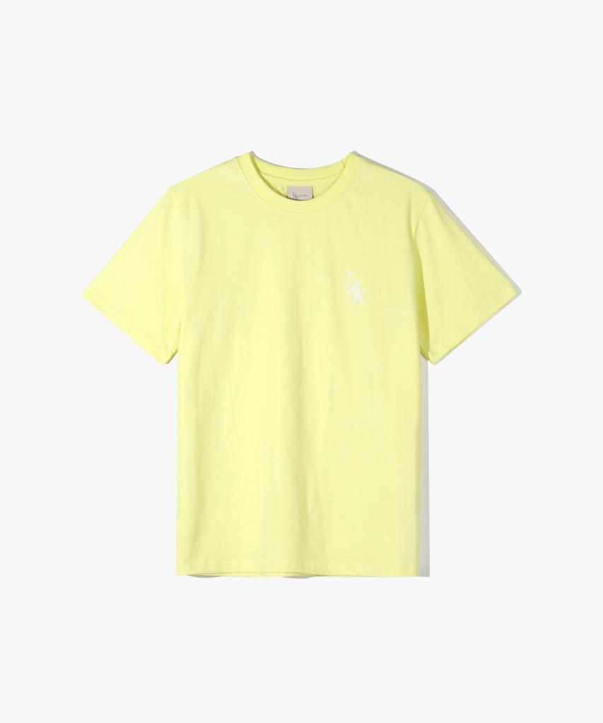 LOSSYROW Signature Logo Half-Sleeve T-Shirt Lime