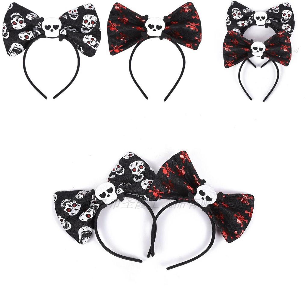 High-quality Red Eye Skull Bow Headband Ideal For Halloween Decorations