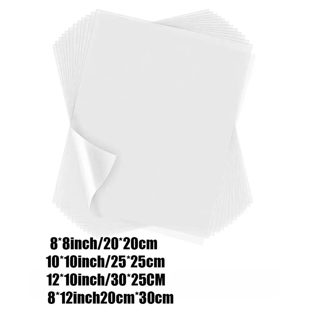 100Pcs DIY Crafts Water-soluble Embroidered Film Handmade Transparent Adhesive Lining Cloth Copying Paper Cross Stitch Supplies