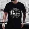 T-shirt męski Poddaję się presji piwa Śmieszne graficzne topy Y2k Ubrania Wieczór kawalerski Koszulki Drużyna pijąca Pasujące streetwear