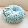 Nordic Minimalist Round Cream Plush Embroidered Throw Pillow for Sofa