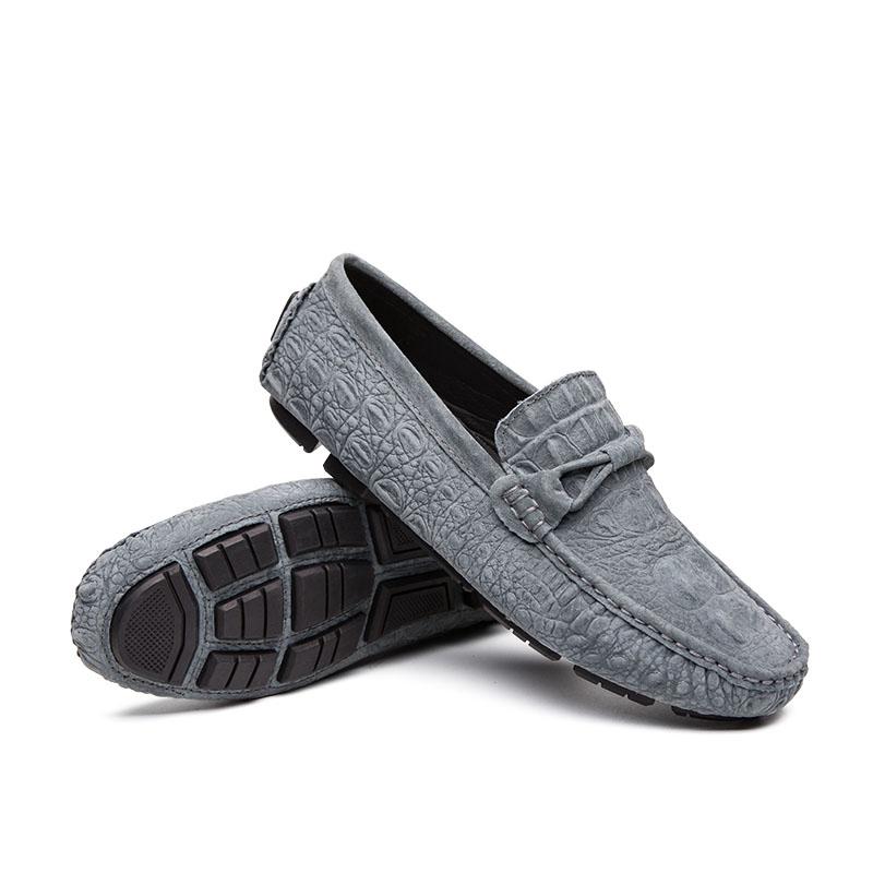 Krokodilhaut Slipper Herren Leder Slip-on Mokassins Handgefertigt Herren Freizeitschuhe Fahrt Spaziergang Freizeit Italienische Schuhe Flats Schuhwerk