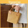 Woven Basket Vintage Bag With Grass Weaving Design For Daily Outings Handbag