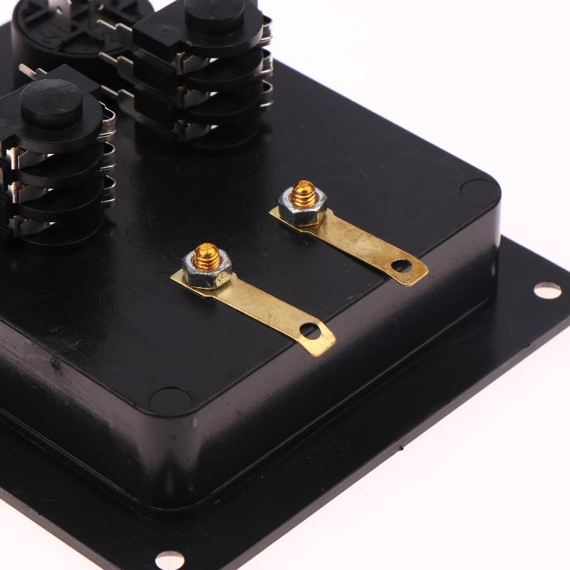 1Pcs Red Black Wiring Terminal Audio Accessories Cable Clamp 4/6 Hole Audio Speaker Junction Box Xlr Socket Connector