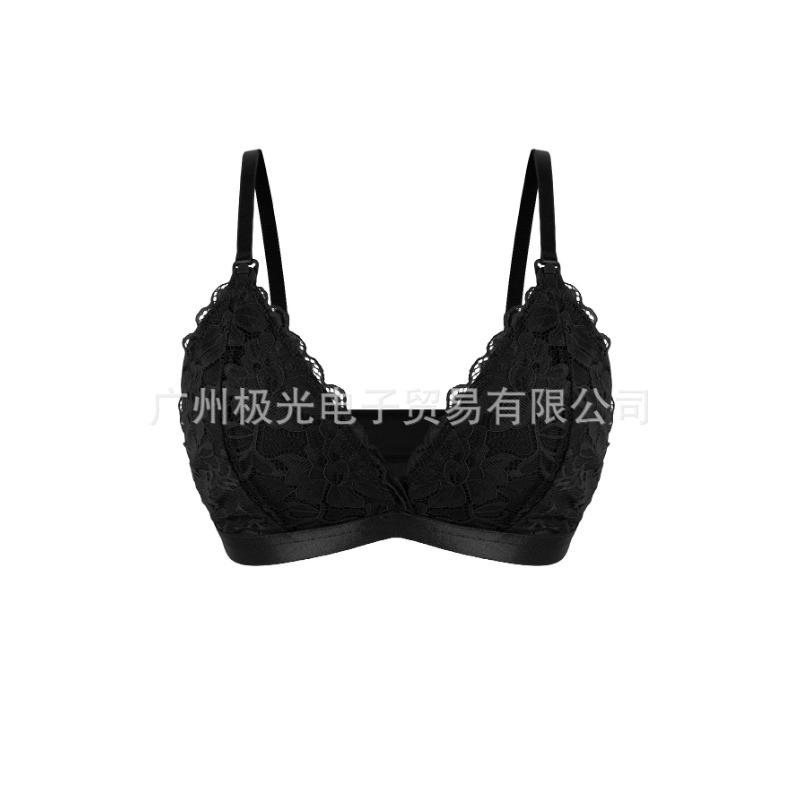 

Women Red Lace Wireless Maternity Nursing Bra S чёрный